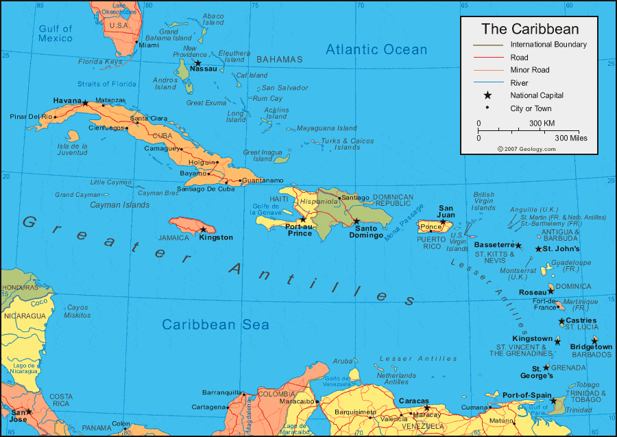 Caribbean Map