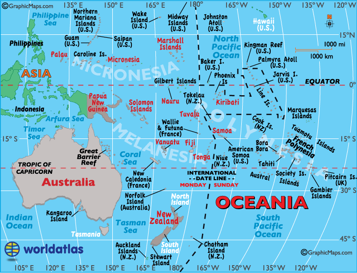 Oceania Map